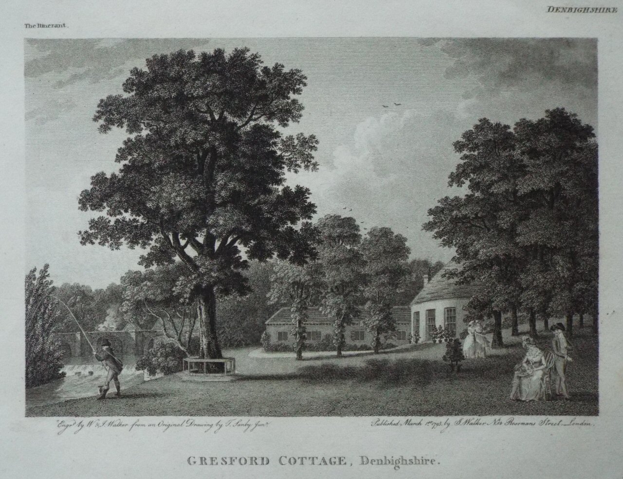 Print - Gresford Cottage, Denbighshire. - Walker